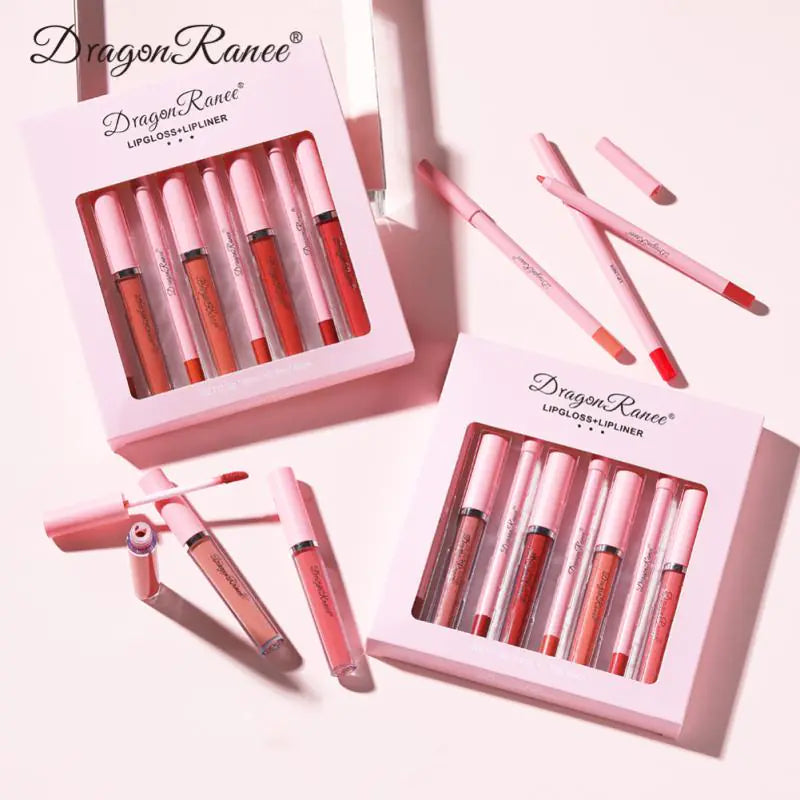 4pcs Lip Gloss Lip Liner Pen Set