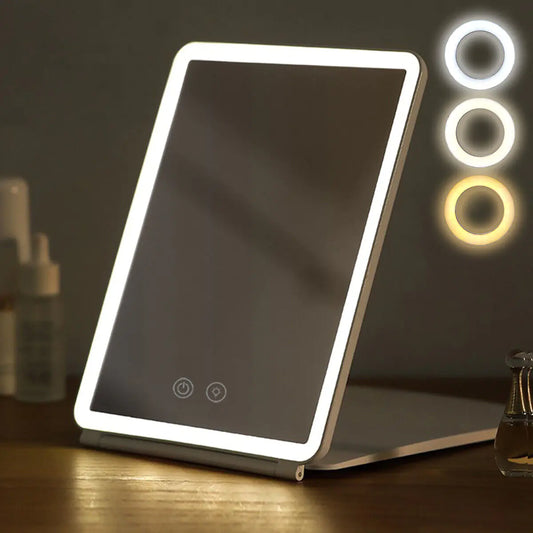 Portable Folding Mirror Lighted Mirror